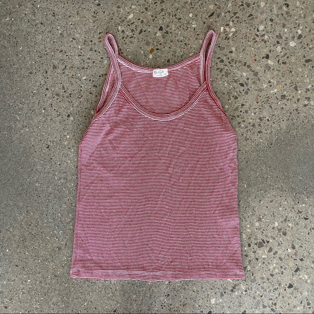 Brandy Melville John Galt Red Striped Tank